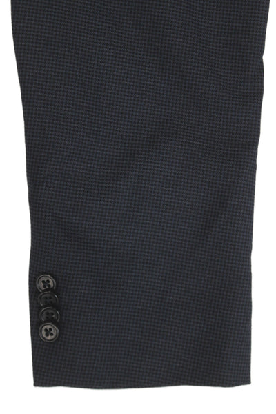 Michael Michael Kors Men Dark Blue Check Suit Jacket Button Size 42