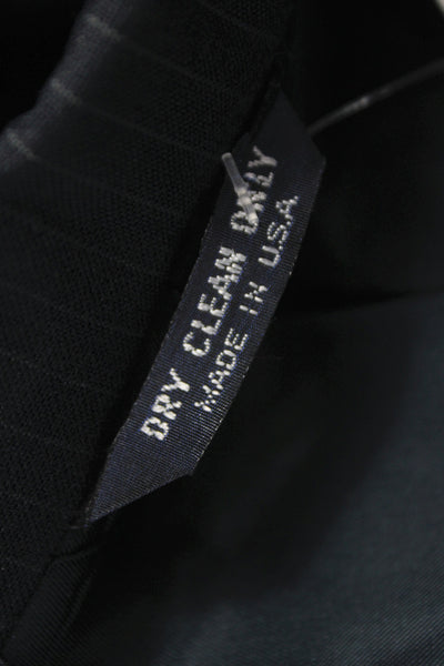 Kuppenheimer Mens Dark Blue Wool Striped 2-Piece Suit Jacket Size 40