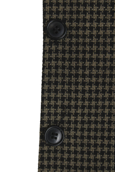 Bachrach Mens Sport Coat Brown 100% Wool Check Button Collared Size 42
