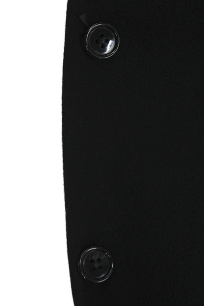 Mark Shale Mens Blazer Black 100% Wool Collared Button Solid Fall Size 40
