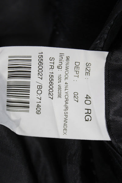 346 Brooks Brothers Mens Suit Jacket Dark Gray Striped Wool Blend Size 40