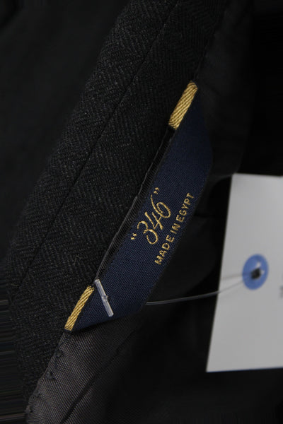 346 Brooks Brothers Mens Suit Jacket Dark Gray Striped Wool Blend Size 40
