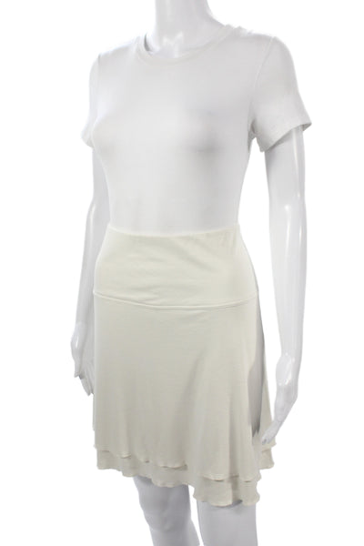 Mariella Burani Womens Fit & Flare Dress Brown Lace Square Neck Knee Size 10