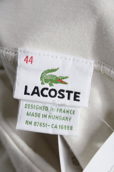 Lacoste Womens Ivory A-Line Tennis Skirt Viscose Pull On Size 44