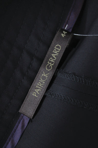 Patrick Gerard Womens Cropped Black Virgin Wool Pants Button Inseam 27 Size 44