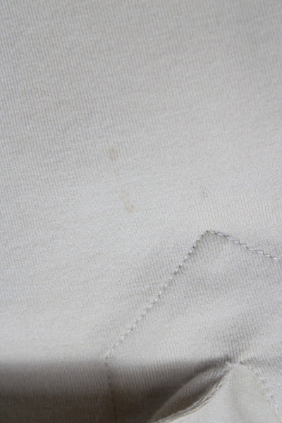 Escada Womens Basic Collared Sleeveless Beige Cotton Polyester Blouse Size 38