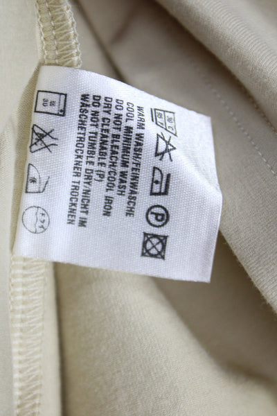 Escada Womens Basic Collared Sleeveless Beige Cotton Polyester Blouse Size 38
