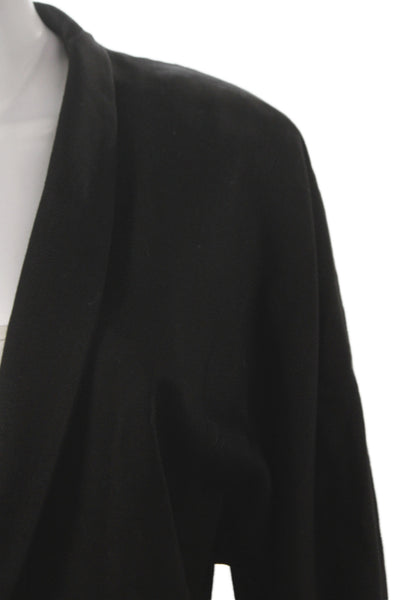 Mondi Womens Black Wool Blazer Button Closure Classic Long Sleeve Size 38