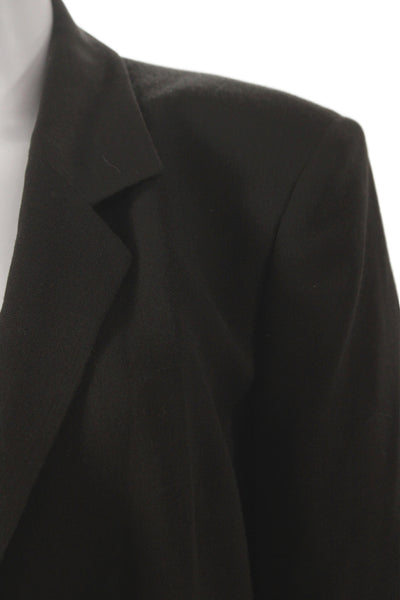 Gianfranco Ferre Womens Wool Black Blazer Drawstring Long Sleeve Size 10