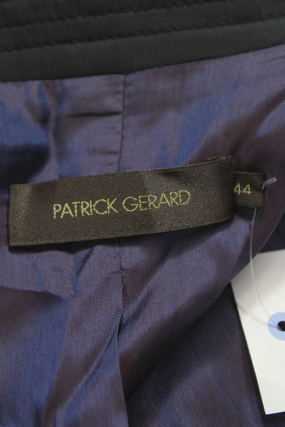 Patrick Gerard Women Black Collared Button Blazer Long Sleeve Size 44