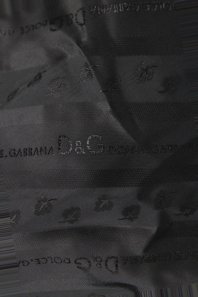 D&G Dolce & Gabbana Womens Dark Gray Wool Trench Coat Size 48
