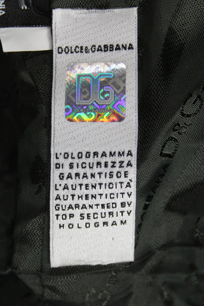 D&G Dolce & Gabbana Womens Dark Gray Wool Trench Coat Size 48