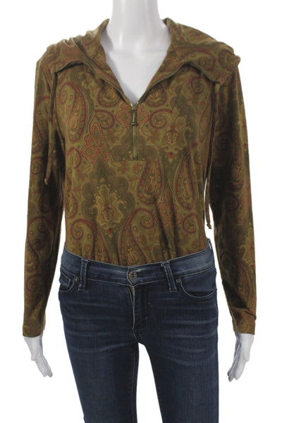 Escada Margaretha Ley Women Brown Brocade Bodysuit Size 42