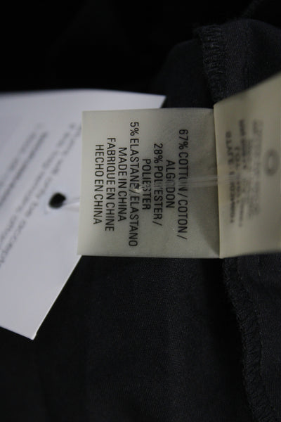 Elie Tahari Women Shirt Dress Black Collared Buckle Short Sleeve Army Size 14