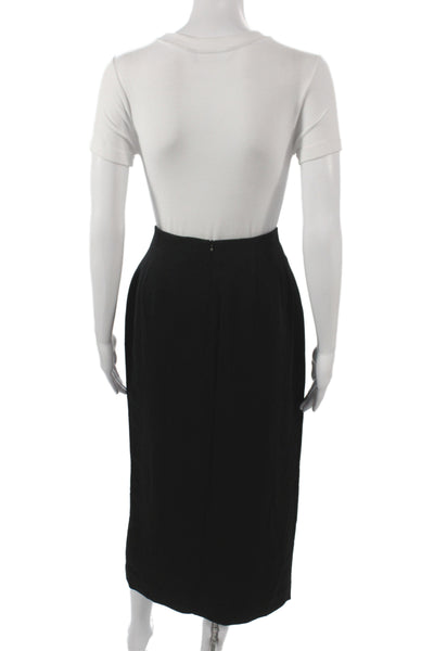 Dana Buchman Women Black Straight Pencil Skirt Midi Size 12P