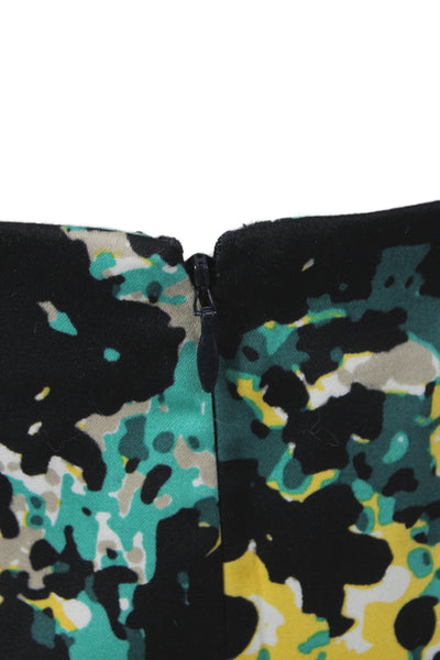 Tahari Women Straight Pencil Skirt Black Graphic Print Knee Length Size 12