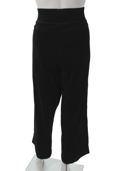 Elie Tahari Women Cropped Velvet Black Pants Size L