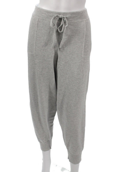 J Crew Women Jogger Sweatpants Gray Drawstring Cotton Polyester Size M