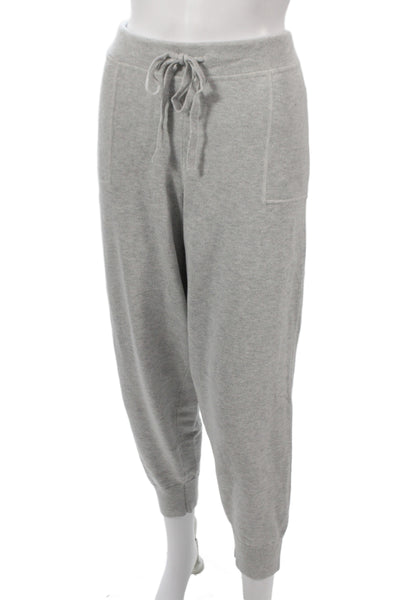 J Crew Women Jogger Sweatpants Gray Drawstring Cotton Polyester Size M