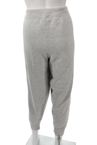 J Crew Women Jogger Sweatpants Gray Drawstring Cotton Polyester Size M