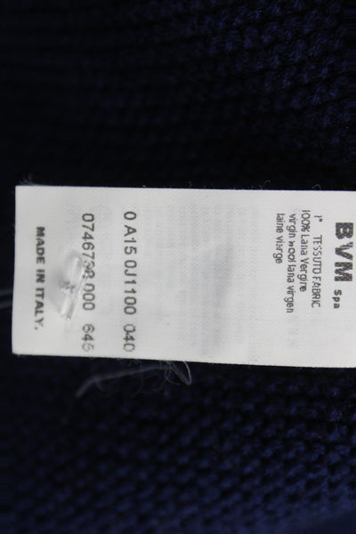 Blue Les Copains Unisex Dark Blue Classic Pullover Sweaters Round Neck Size S