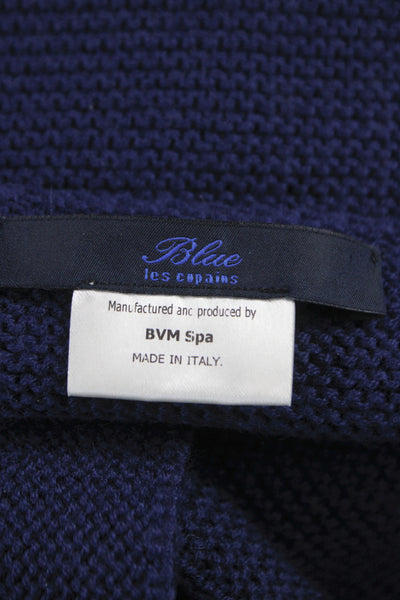 Blue Les Copains Unisex Dark Blue Classic Pullover Sweaters Round Neck Size S