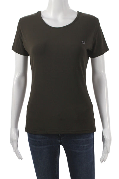 Valentino Women Basic T-Shirt Black Designer Short Sleeve Size 46