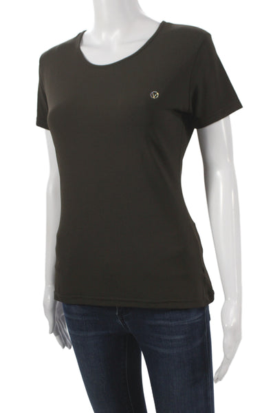 Valentino Women Basic T-Shirt Black Designer Short Sleeve Size 46