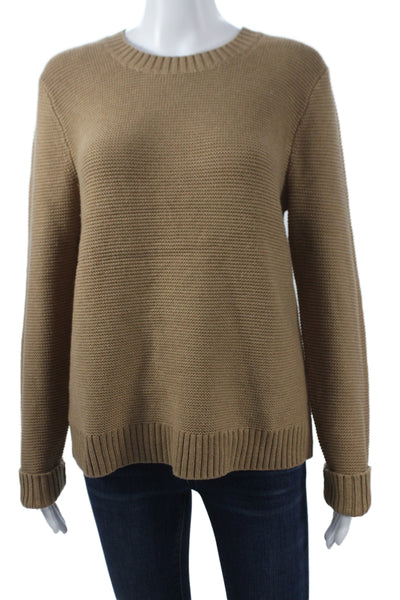 J Crew Unisex Brown Cotton Acrylic Pullover Sweater Size M