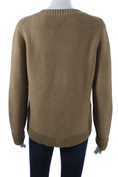 J Crew Unisex Brown Cotton Acrylic Pullover Sweater Size M