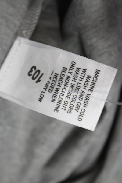 Banana Republic Women Gray Round Neck Short Sleeve T-Shirt Size L