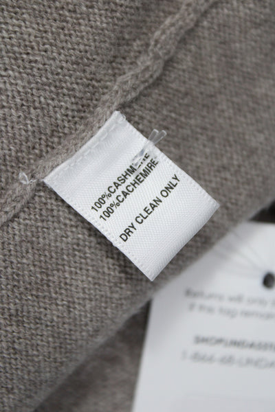 Saks Fifth Avenue Unisex Pullover Sweater Beige Round Neck Long Sleeve Size M