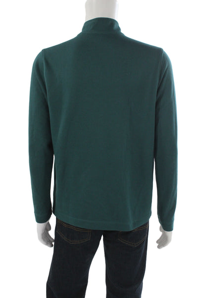 Rhone Mens Long Sleeve Pullover Mock Neck Polyester Green Size L