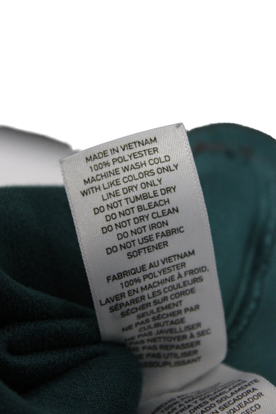 Rhone Mens Long Sleeve Pullover Mock Neck Polyester Green Size L