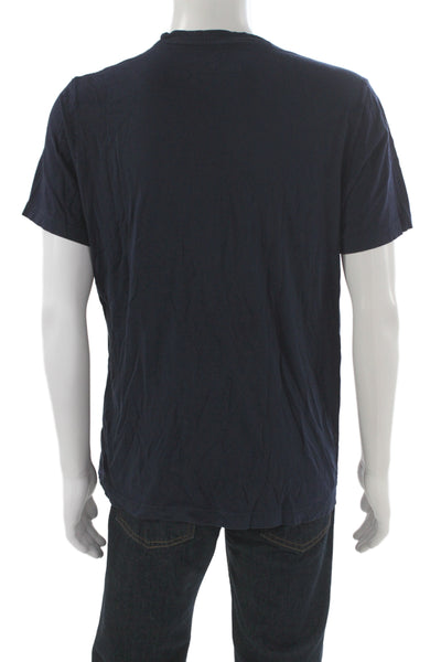 Psycho Bunny Mens Blue Cotton Basic T-Shirt Short Sleeve Crew Neck Size 6