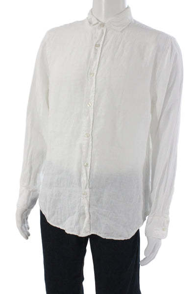Charles Tyrwhitt Mens Collared Button Down Long Sleeve White Size Medium