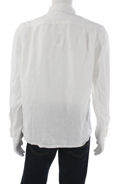 Charles Tyrwhitt Mens Collared Button Down Long Sleeve White Size Medium