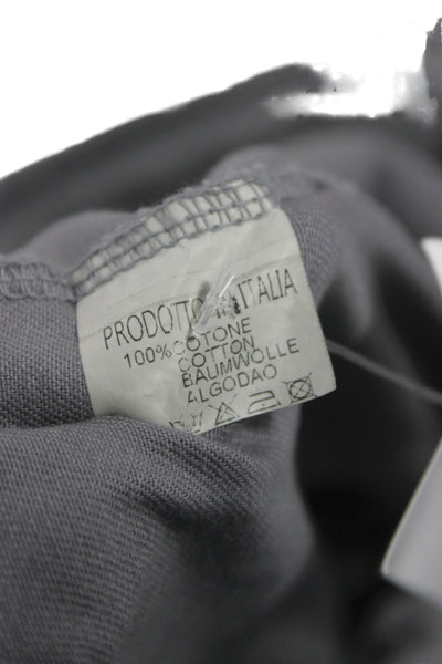Biscote Women Military Cargo Pants Gray Cotton Button Inseam 24 Size M