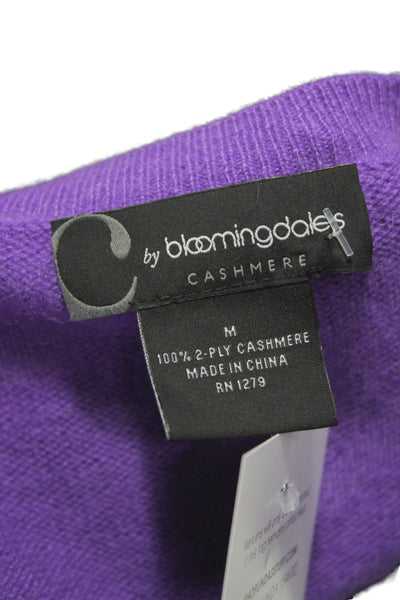 C by Bloomingdales Womens Cashmere Pullover Sweater Gray Crew Neck Size M