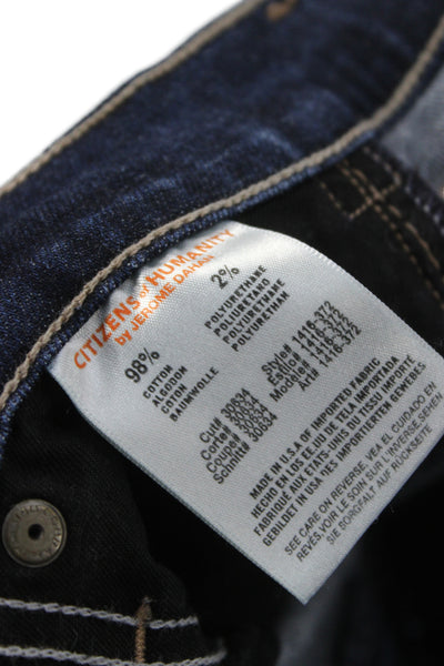 Citizens of Humanity Women High Rise Skinny Blue Jeans Cotton Size 30