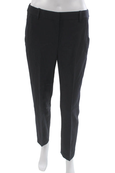 Nili Lotan Womens Dress Pants Black Wool Blend Zip Inseam 26 Size 2