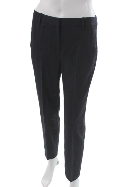 Nili Lotan Womens Dress Pants Black Wool Blend Zip Inseam 26 Size 2