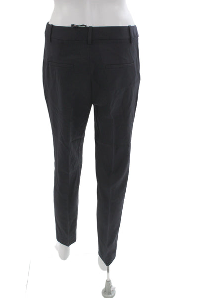Nili Lotan Womens Dress Pants Black Wool Blend Zip Inseam 26 Size 2