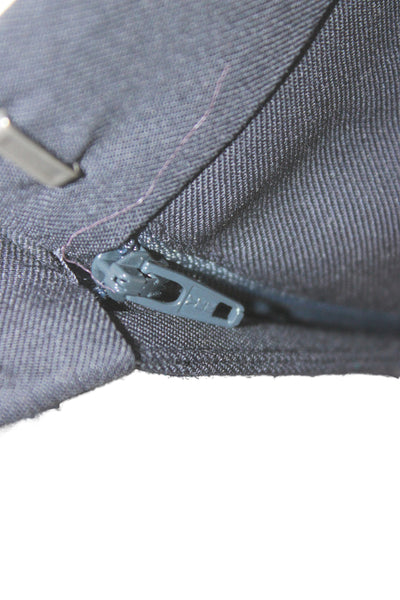 Nili Lotan Womens Dress Pants Black Wool Blend Zip Inseam 26 Size 2