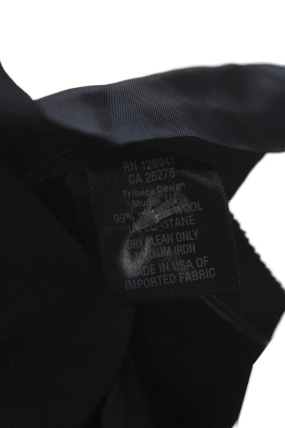 Nili Lotan Womens Dress Pants Black Wool Blend Zip Inseam 26 Size 2