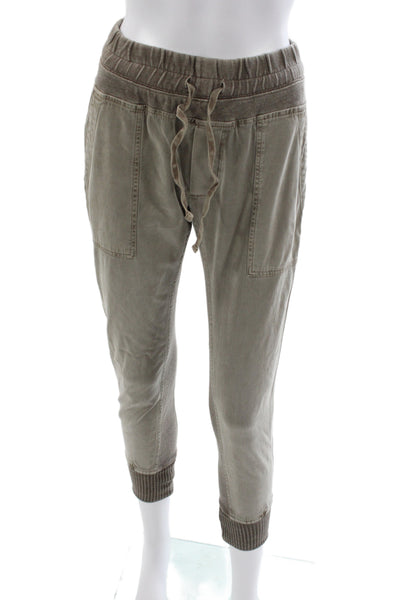 Standard James Perse Womens Jogger Pants Gray Drawstring Cotton Size 0