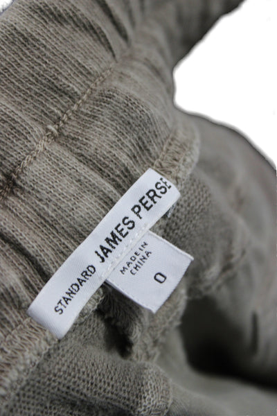 Standard James Perse Womens Jogger Pants Gray Drawstring Cotton Size 0