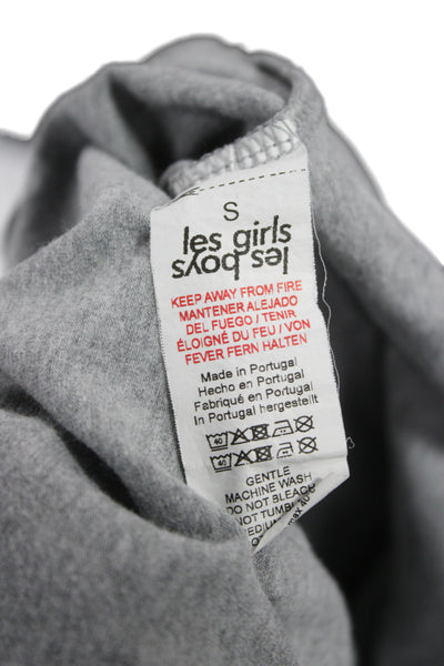 Les Girls Les Boys Womens Basic Cotton Blend Scoop Neck Tank Gray Size S
