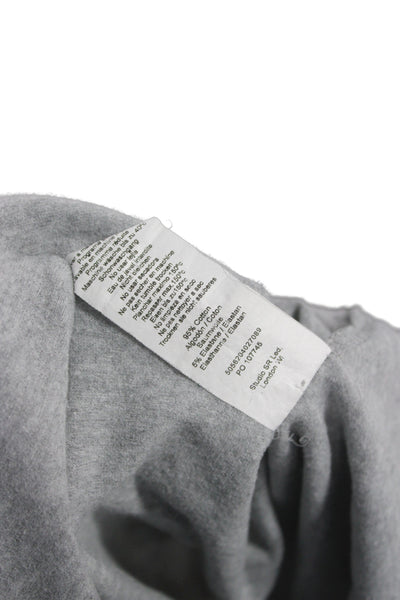 Les Girls Les Boys Womens Basic Cotton Blend Scoop Neck Tank Gray Size S