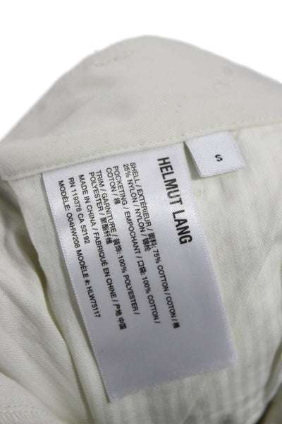Helmut Lang Womens Ivory Cotton Chino Pants Drawstring Size S